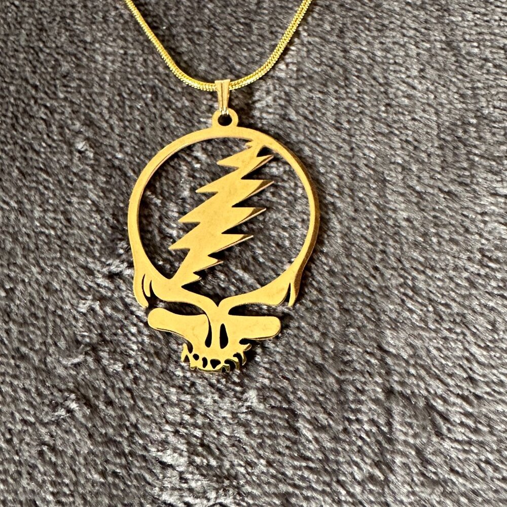 Grateful Dead Steal Your Face Steelie necklace